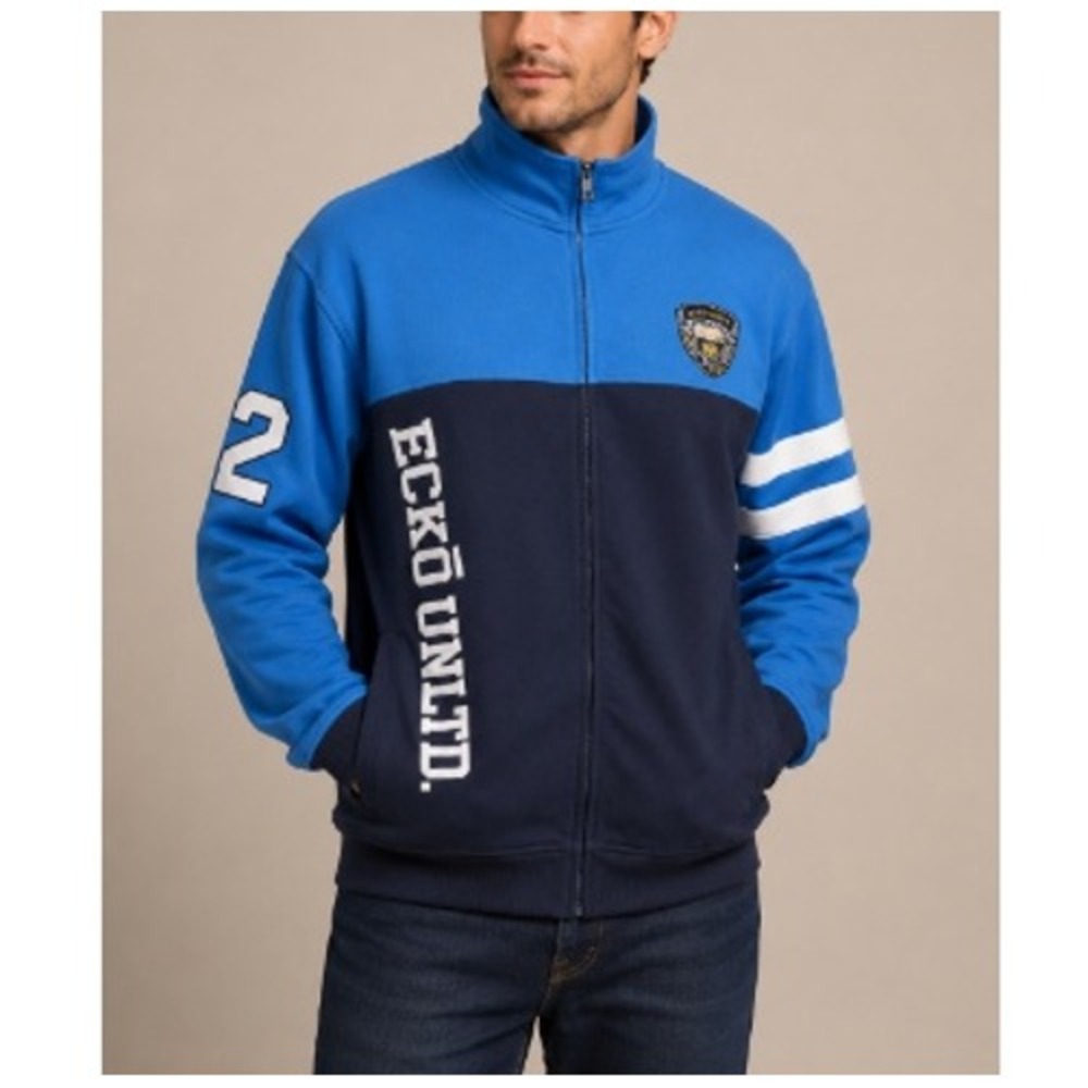 Ecko Unlimited Men's Blue Long Sleeves Retro Y2K Track Jacket Size 4XL